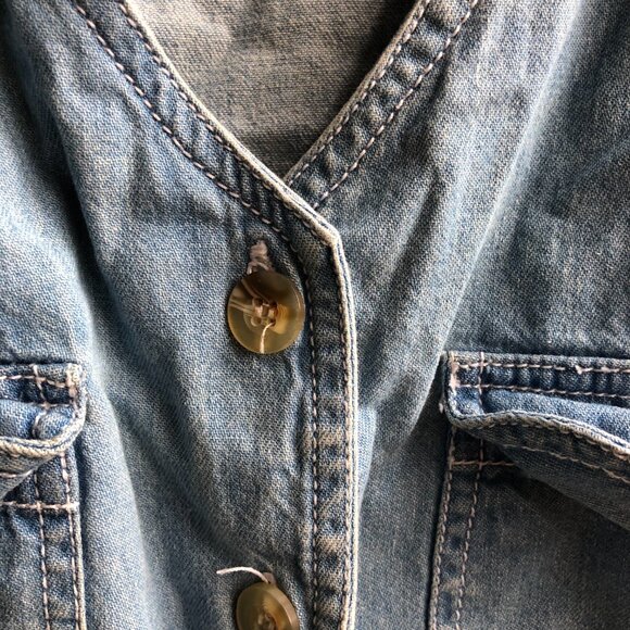 Denim Shorts Romper || Size S || Summer Romper - Picture 7 of 10